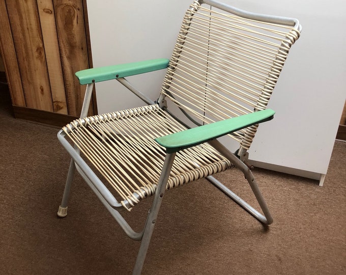 Vintage Mid Century Modern Vinyl Cord Patio Lawn Deck Pool Etsy