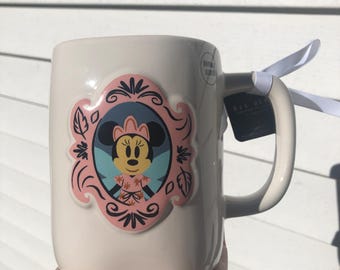 Rae Dunn New Disney Minnie Mouse Halloween Mug "Happy Haunting"