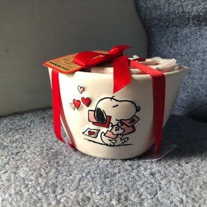 Rae Dunn New Peanuts Charlie Brown Snoopy Woodstock Valentine's Day Measuring Cups No Damage Never Used