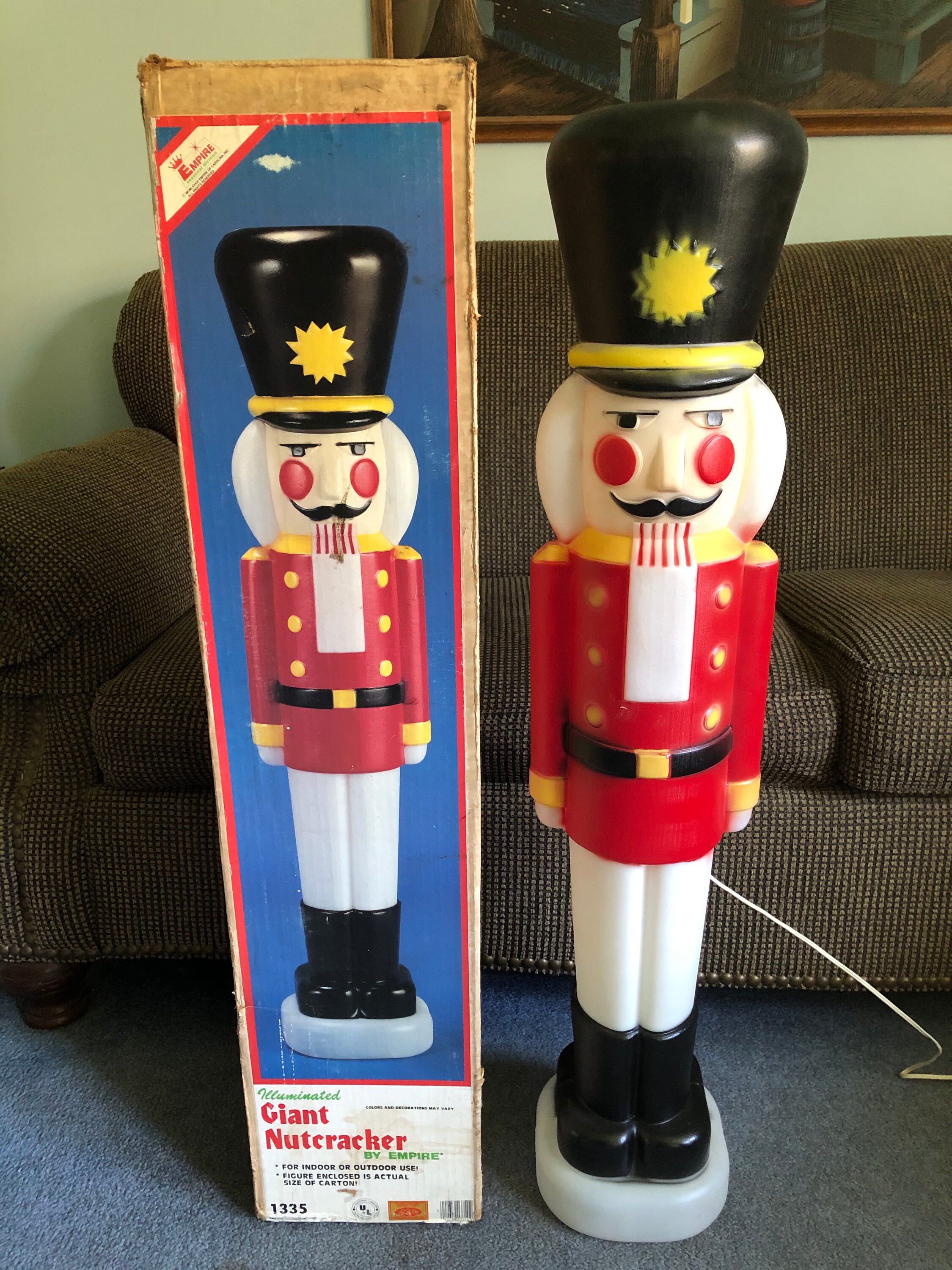Original Box Red Christmas Nutcracker Soldier Blow Mold Empire Etsy