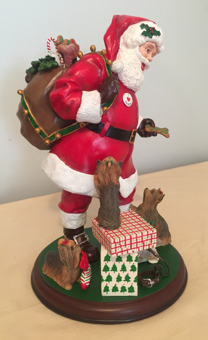 Rare Retired Danbury Mint Santa's Little Yorkies Figure Etsy
