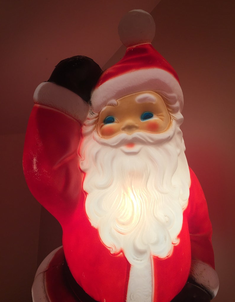 Blow Mold Christmas Santa General Foam 40 Tall Comes W Etsy