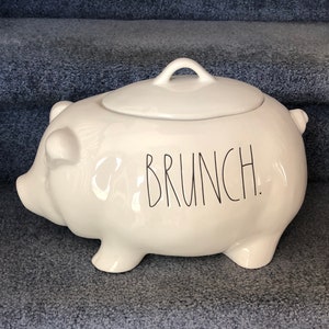 Rae Dunn Neue &quot;&quot;Brunch&quot; Schwein Kanister oder Keksdose Land Bauernhaus Küche Dekor.&quot;