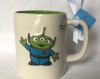 Taza Rae Dunn Disney Toy Story Alien con interior verde