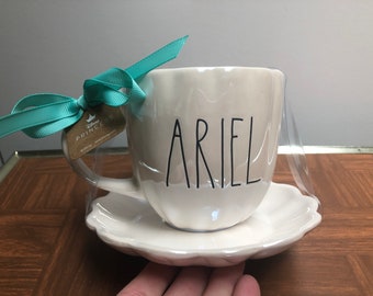 Rae Dunn Nowa filiżanka i spodek Disney Princess Ariel