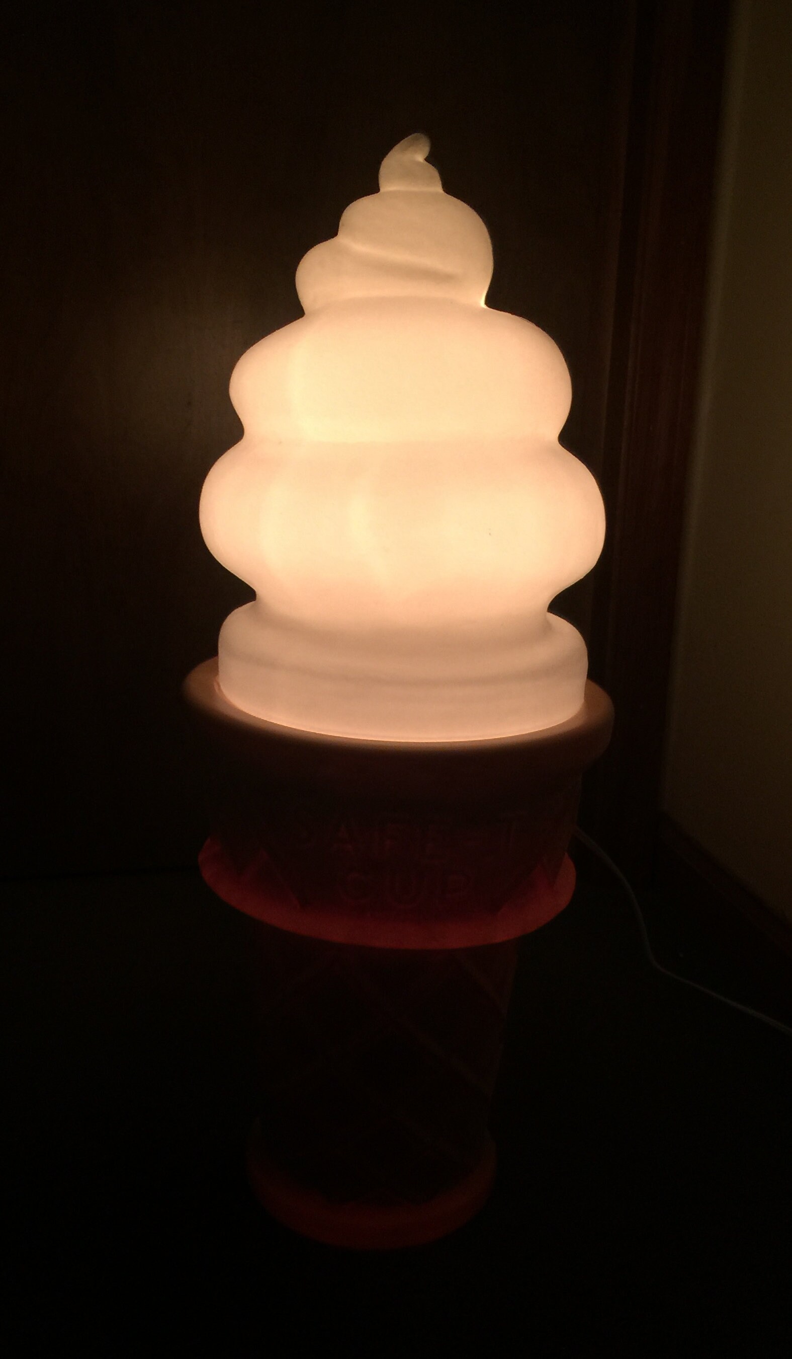 White Vanilla Ice Cream Cone Blow Mold 29 Tall Comes Etsy