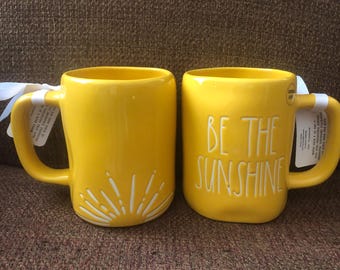 Rae Dunn New "Be The Sunshine" Bright Yellow Mug