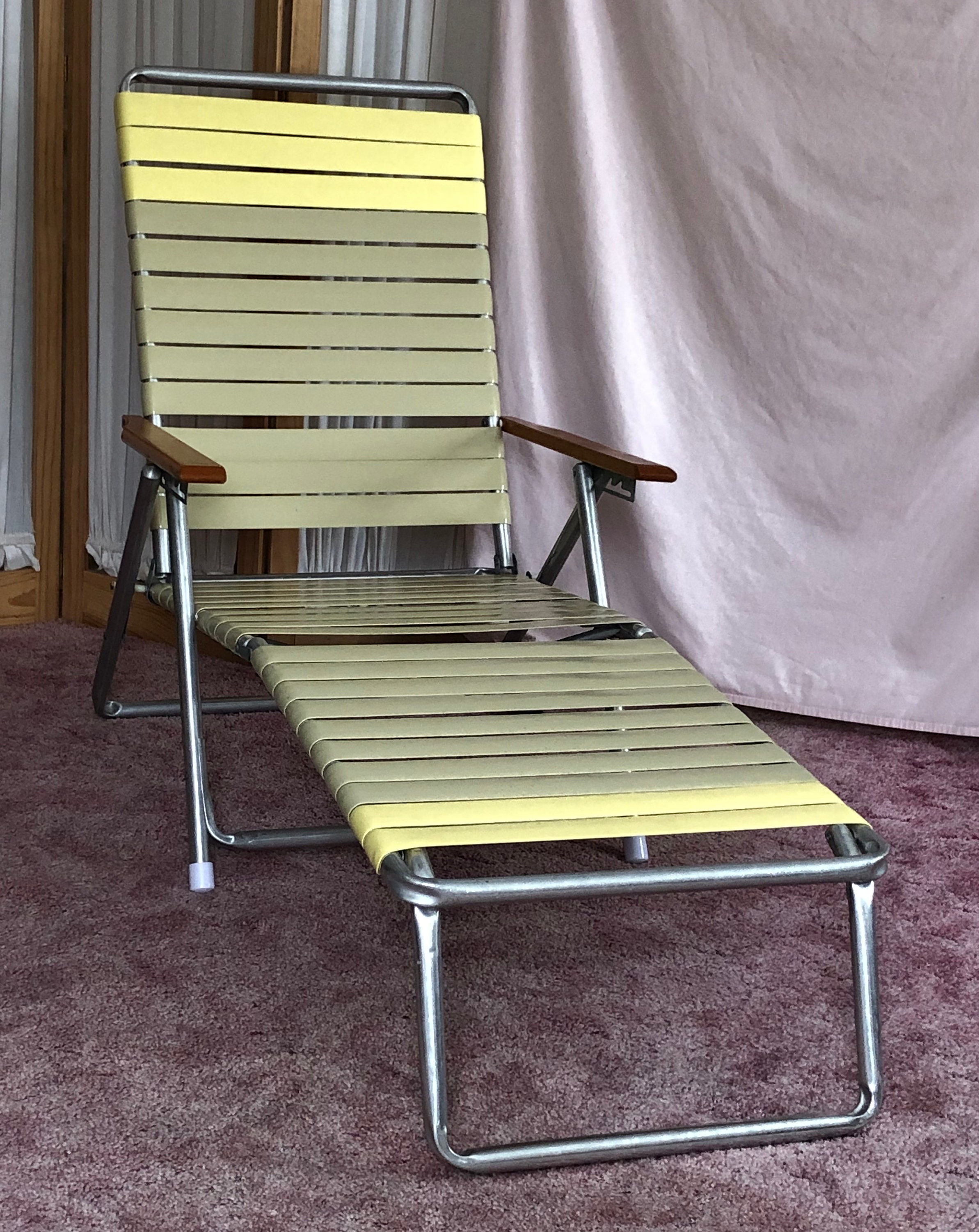 Vintage retro plegable telescopio amarillo &t vinilo correa | Etsy