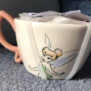 Rae Dunn Set of 4 Pink & White Disney Tinker Bell Tinkerbell from Peter Pan Movie Measuring Cups No Damage Never Used