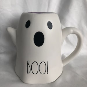 Rae Dunn Halloween Boo Ghost Mug Purple Interior No Damage Never Used