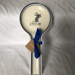 Rae Dunn New Disney Pixar Ratatouille Le Petit Chef Spoon Rest w/ Mouse No Damage Never Used