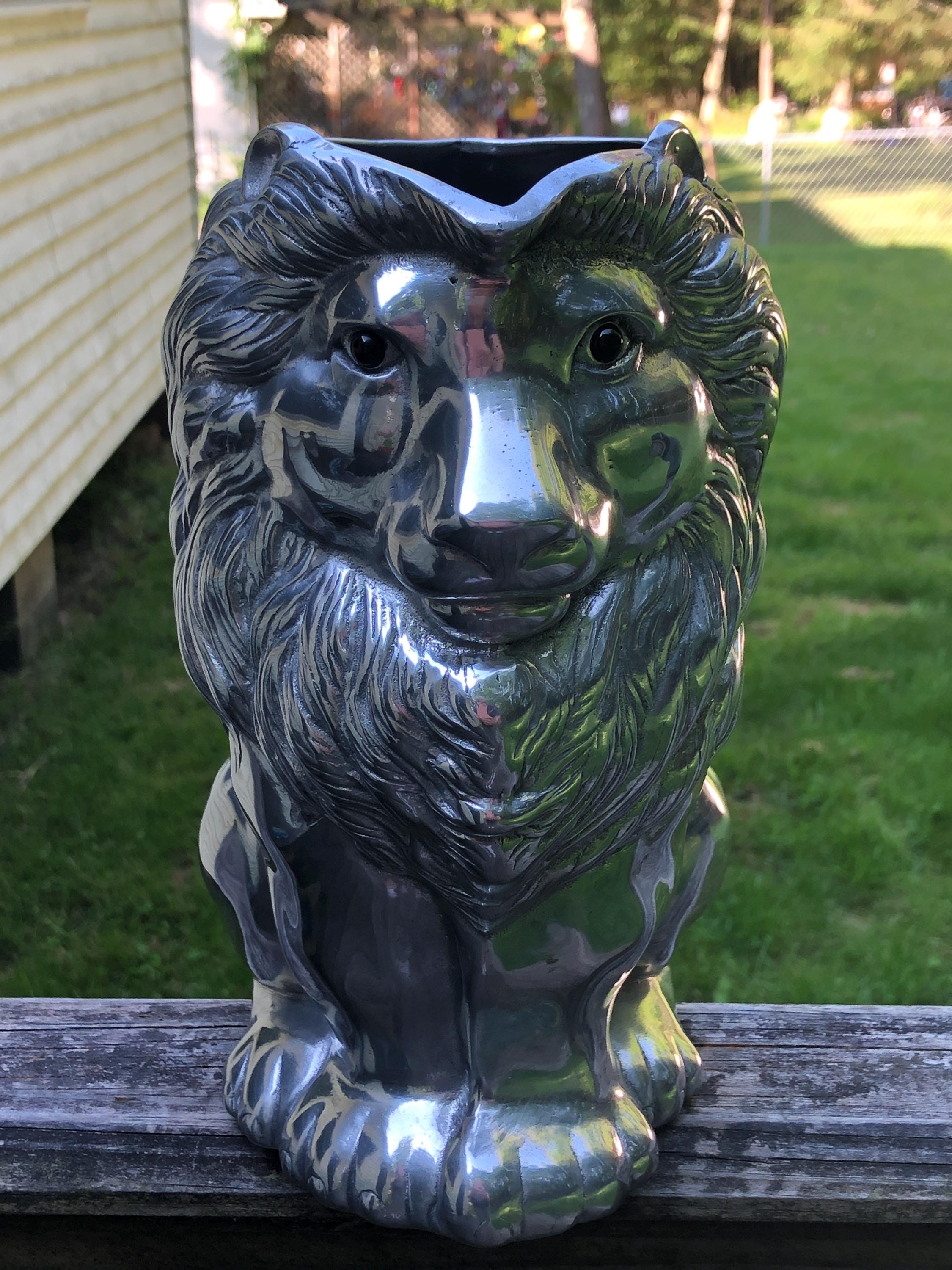 Vintage Metal Arthur Court Lion Pitcher Safari Collection - Etsy
