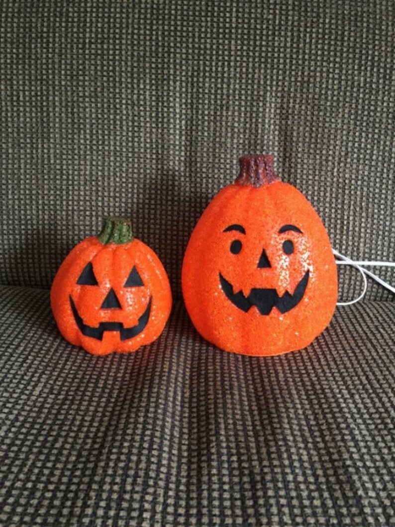 2 Halloween Decorations Seasons Melted Plastic Popcorn Jack Etsy