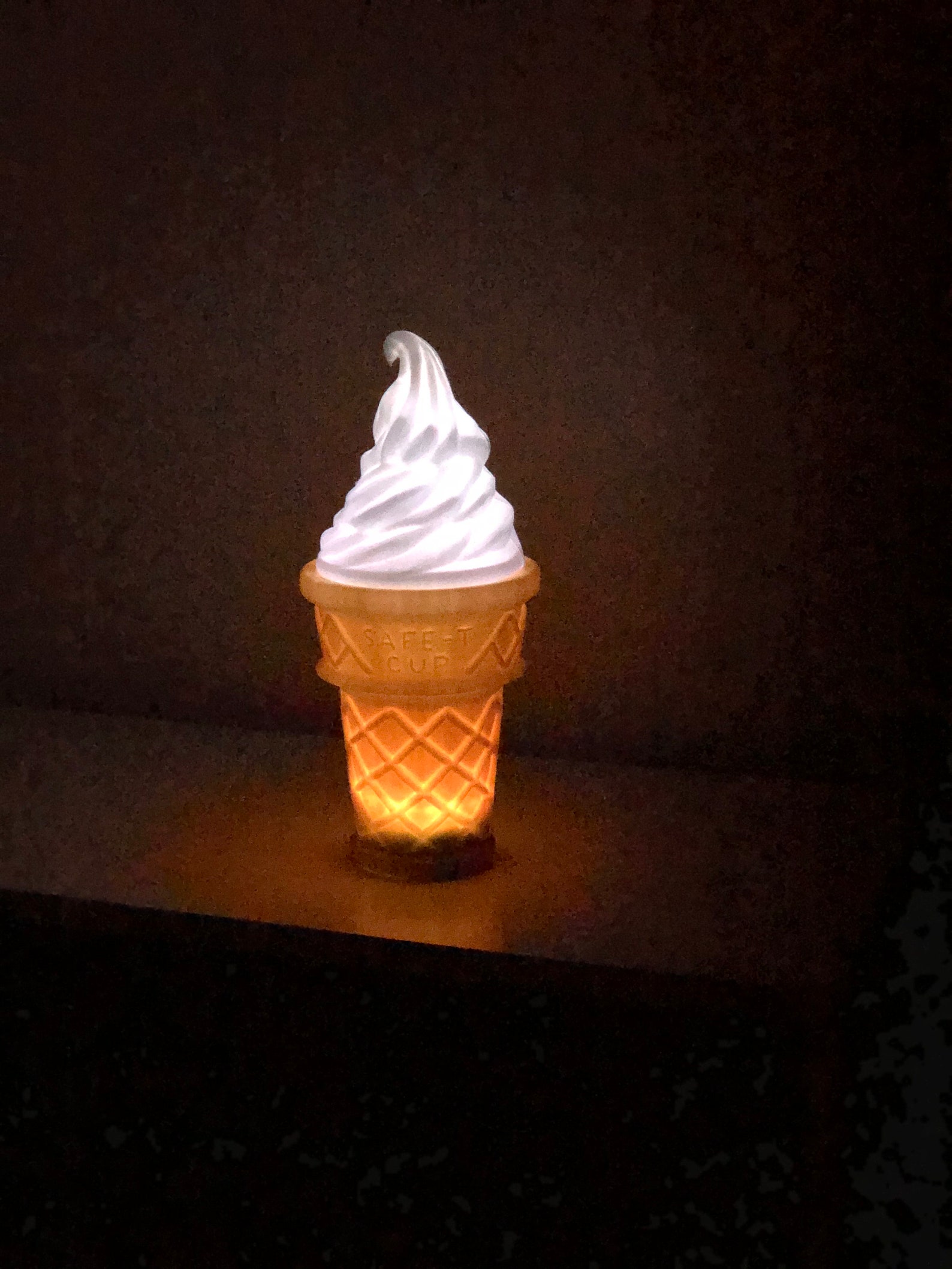 Vanilla White Ice Cream Cone Light up Lighted Blow Mold Etsy