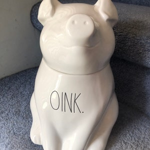 Rae Dunn New &quot;Oink&quot; Schwein Keksdose Kanister Bauernhaus Land Küche Dekor