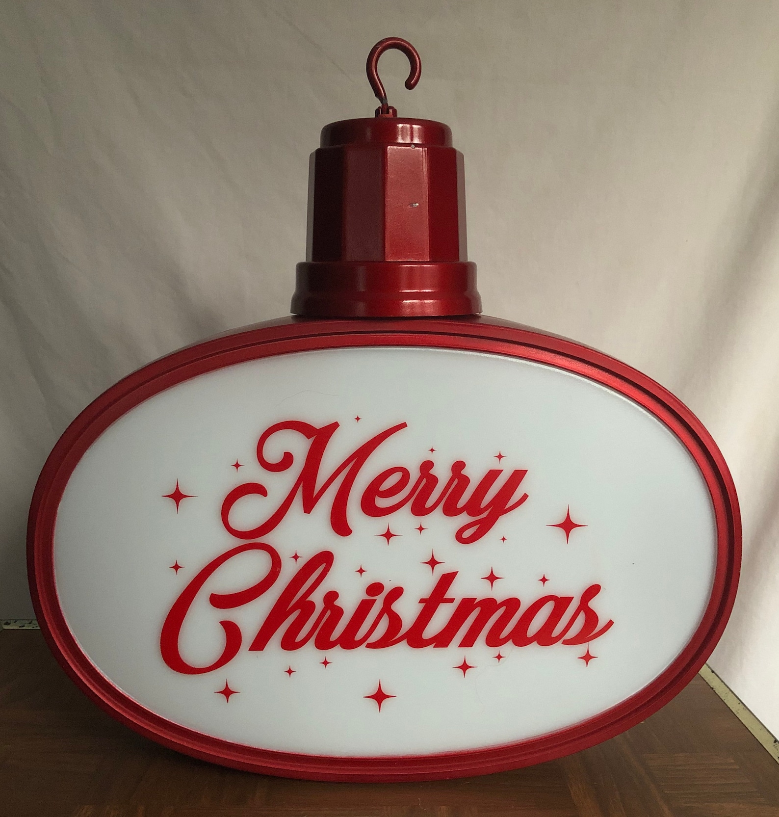 Vintage Merry Christmas Blow Mold Light Up Sign Uses Batteries Etsy