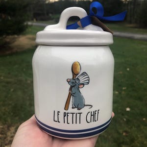 Rae Dunn New Disney Ratatouille "Le Petit Chef" Canister w/ Remy the Mouse No Damage Never Used