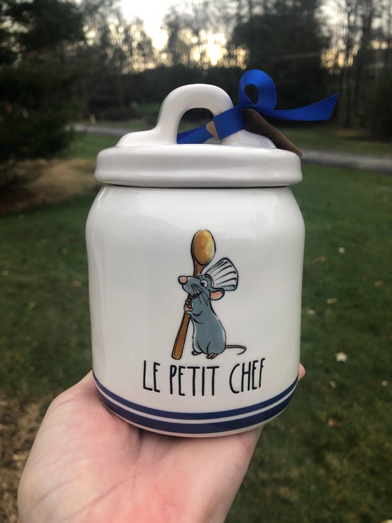 Rae Dunn Disney Ratatouille "Le Petit Chef" Canister Remy Mouse Design