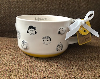 Rae Dunn New Peanuts Snoopy Charlie Brown Sopa Capuchino o Chili Bowl