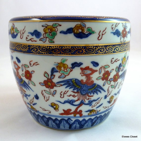 GOLD IMARI VASE Gold Imari Japanese Hand Painted Porcelain Etsy