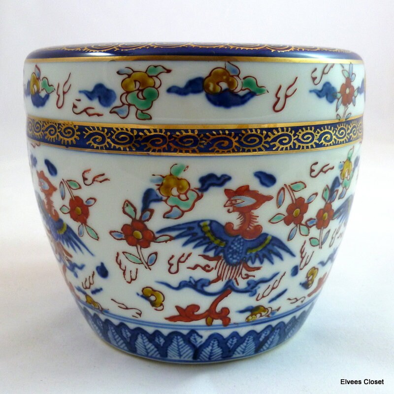 GOLD IMARI VASE Gold Imari Japanese Hand Painted Porcelain Etsy