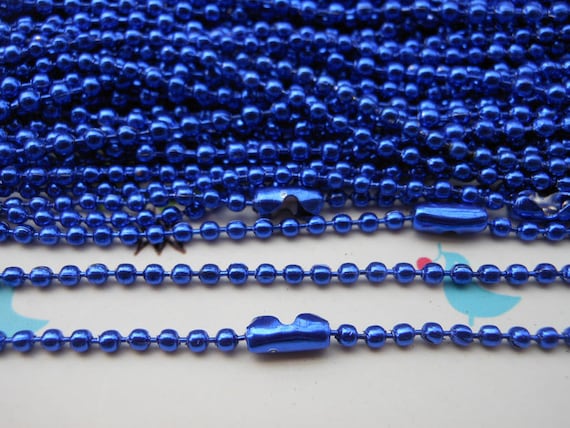2.0 mm Royal Blue Ball Chain Necklaces Dog tag chain SALE--20 pcs 27inch 2.0 mm Royal Blue Ball Chain Necklaces Dog tag chain SALE--20 pcs 27inch