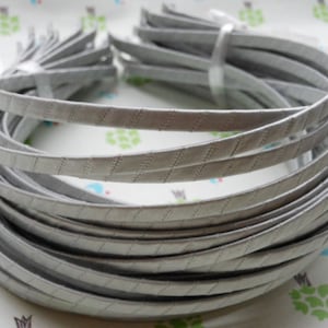 SALE--10 pcs Silver Gray Satin Headbands-- 5mm Wide