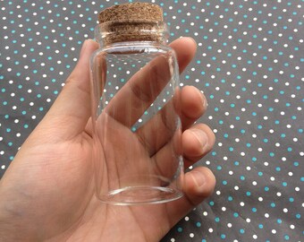 コルク付きミニガラスボトル 46 x 90 mm 4本