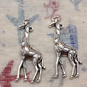 10Pcs 25x52mm Antique Silver giraffe Charm giraffe Pendant