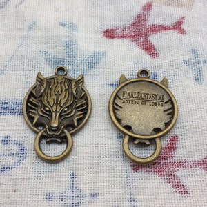 10 pcs 27x40mm of Antique Bronze wolf head Charms,wolf head connector,wolf head pendant image 2