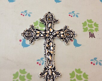 10 pcs 49mmx65mm-Jesus cross Antique Tibetan Silver Charm Pendants