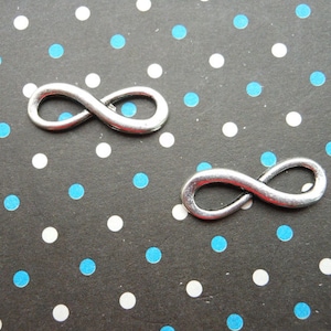 SALE--50pcs of Antique Silver 8 shape charm 22mmx8mm Infiniti charm,infiniti connector,infiniti signal