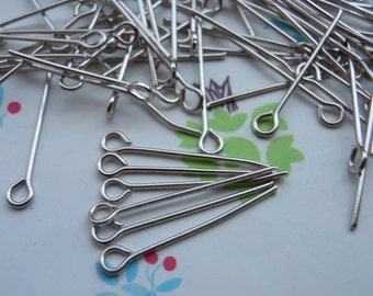 500 pcs of  22mm plated white k eye pins