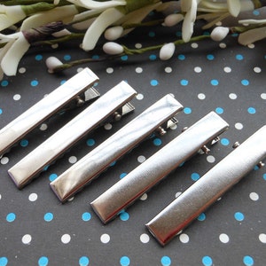 SALE--100 pcs 45mm single prong alligator pinch clips with teeth DIY Hairpin ，Hairpin charm