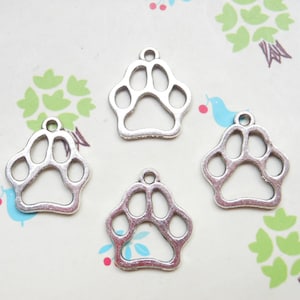 100pcs 19x17mm bear&#39;s paw Antique silver Retro Pendant Charm For Jewelry Pendant