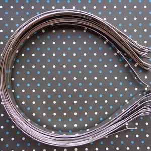 10 pcs 7mm--plain silver colored iron metal headband Hair band