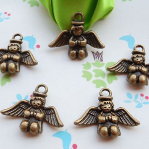 20pc Antique bronze Metal Angel Charms, Jewelry Supplies, Charms 20mmx25mm
