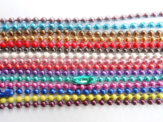 20pcs 27inch, 2.4mm Mix Colors Ball Chain Necklaces - Etsy