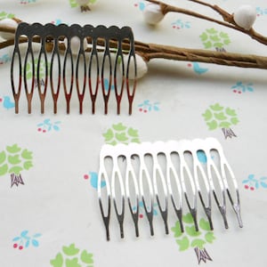 SALE 20 pcs 40x50mm (10 teeth) Metal Hair Combs
