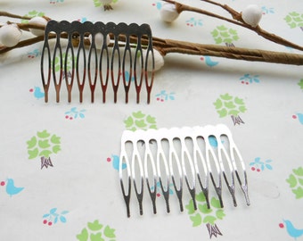 SALE 20 pcs 40x50mm (10 teeth) Metal Hair Combs