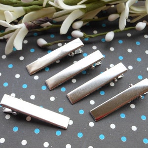 SALE--100 pcs 35mm single prong alligator pinch clips with teeth DIY Hairpin ，Hairpin charm