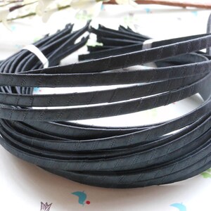 SALE--10 pcs 5mm Wide Black Satin Headbands DIY headbands