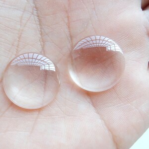 40 pcs 20mm of Crystal Glass Dome Round Cabochon Cameo