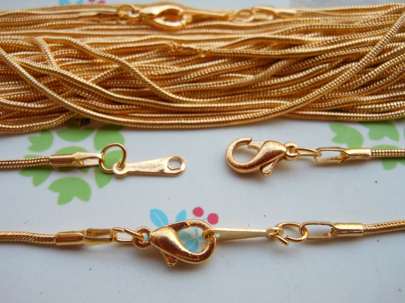 Get 50 Pcs of Our Gold Plated/ Snake Chain Necklaces/jewelry Etsy UK