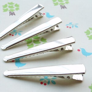 SALE--50 pcs 45mm single prong alligator pinch clips with teeth,blank clips.clips diy