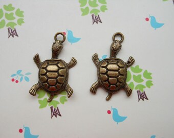 Sale-- tortoise 20pcs Antique Bronze Charm Pendants Size:36mmx23mm