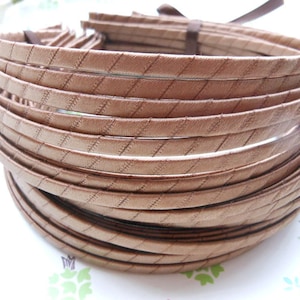 SALE--10 pcs Brown Satin Headbands-- 5mm Wide
