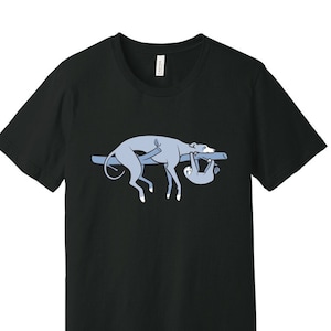 Sloth, the Hound - Unisex Vintage zwart T-shirt (Shirts voor Greyhound Lovers, Sighthounds, Galgos, Whippets, Sloth, )