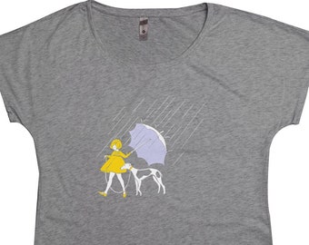 The Salty Umbrella Greyhound- Women's Dolman T-Shirt - Multiple Colors (Greyhound Lovers; Sighthounds, Borzois, Galgos, Whippets)