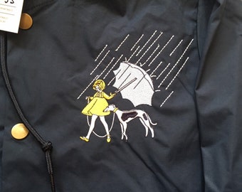 The Salty Umbrella Greyhound- Unisex Raincoat (Shirts for Greyhound Lovers; Sighthounds, Borzois, Galgos, Whippets)